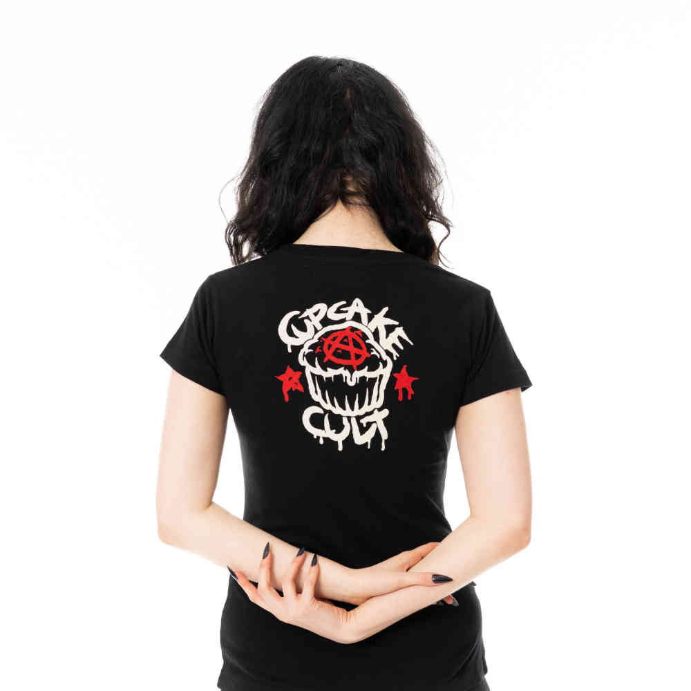 Cupcake Cult - Phantom Kitty Tshirt Femme - Noir